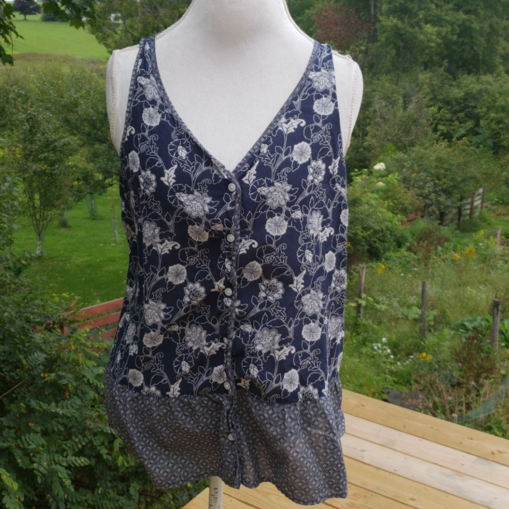 FINAL PRICE *Gap BOHO Floral Tank Top sz M